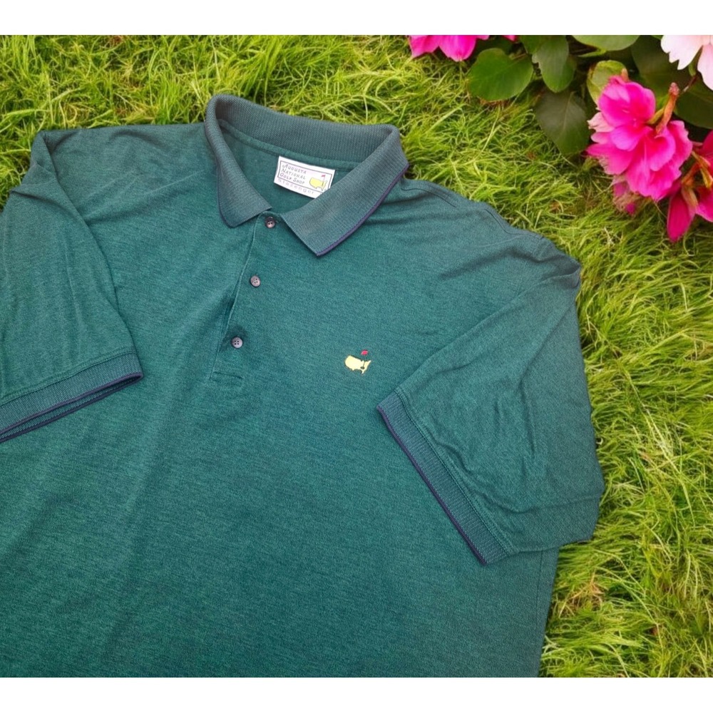 Vintage Masters Augusta National Slazenger‎ Golf Shop Green Polo Shirt Mens XXL